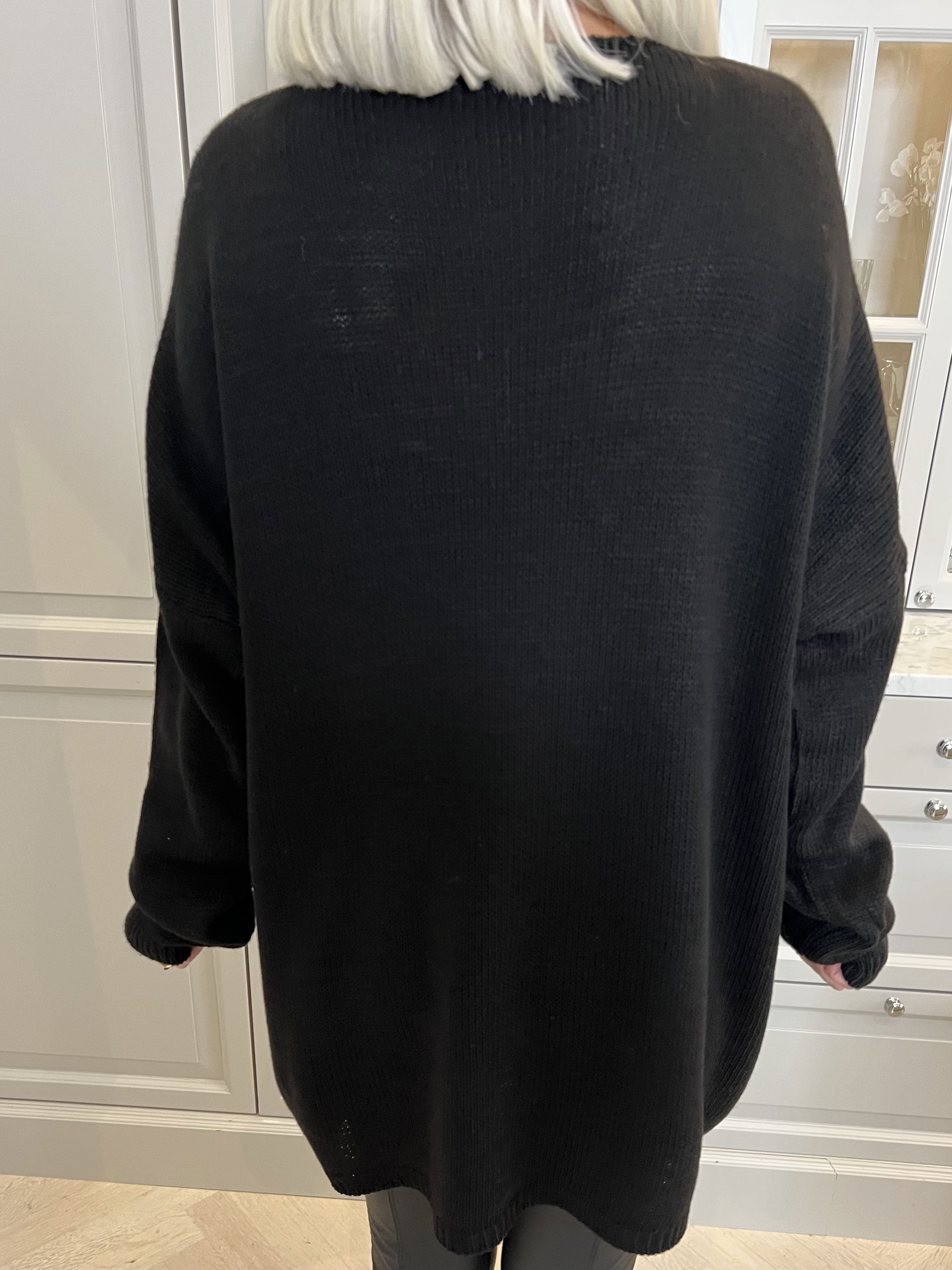 Camille - Sød strik med v-udskæring og stjerner